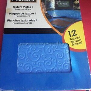 Fiskars Texture Plates II Includes 6 Double Sided Embossing Plates Assorted Pack